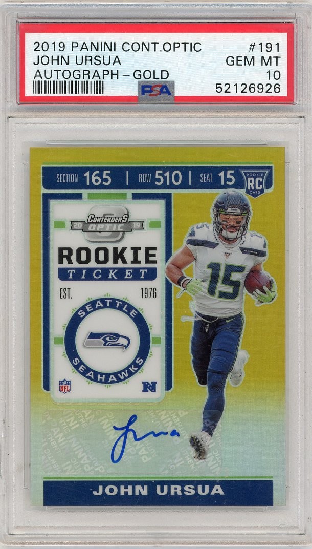 John Ursua Panini Contenders Optic #191 Autograph-Gold