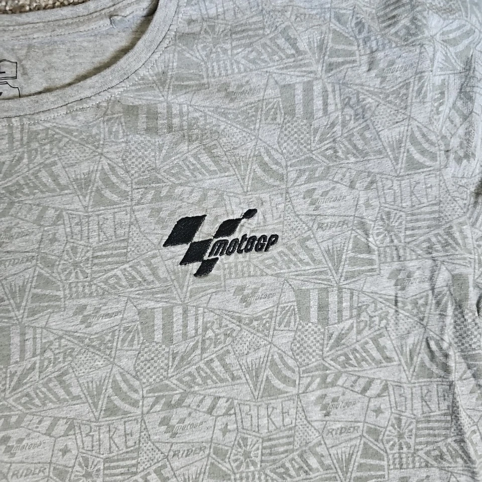 Moto GP Size 2XL Gray Short Sleeve Embroidered AOP Motorcycle Racing Shirt - Image 4 of 4