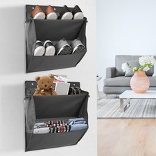 2 Stück Wandtasche Schuhregal Tür Bad Organizer Türablage Taschen mit Klebeband