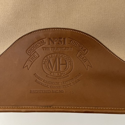VTG Marley Hodgson No. 51 GHURKA Traveler Canvas Leather Luggage Bag Weekender - Bild 2 von 11