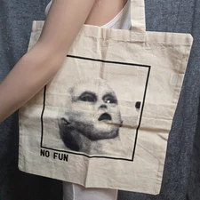 Alien Autopsy Canvas Tote Bag No Fun Promotional Product Beige New Without Tags 