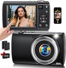 8K Digital Camera for Photography 2026 Latest WiFi 88MP Vlogging Camera