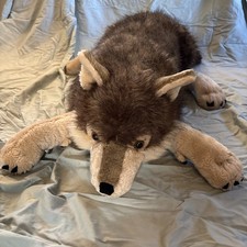 Wild Republic Realistic TIMBER WOLF Jumbo Large Plush 40" Stuffed Animal Plushie