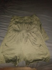 x3 Mens ALL IN MOTION green athletic shorts LARGE NWT running solid 7"