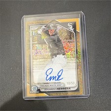 Topps 2024 Bowman Chrome Prospect Autos Eduardo Herrera RC #CPA-EH Gold /50