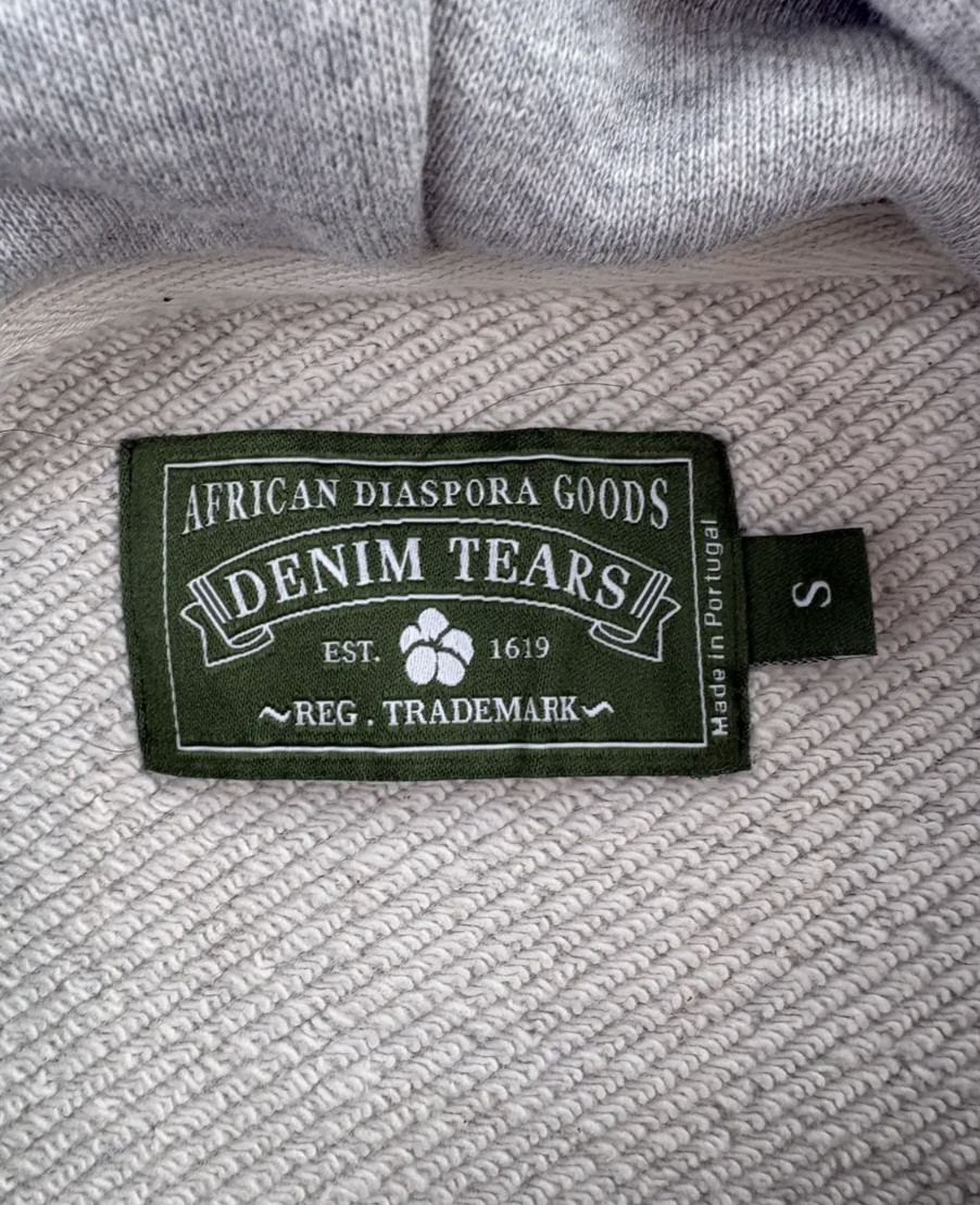 Denim Tears "Big Cotton Wreath" Sweatshirt (Grey) image 3