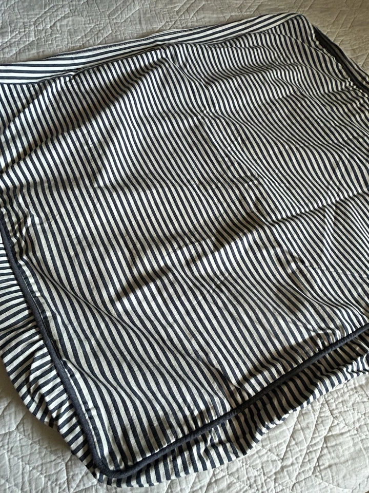 Чехлы на нижнюю подушку IKEA EKTORP 2-местный диван SIMRIS синяя белая полоса - Изображение 2 из 4