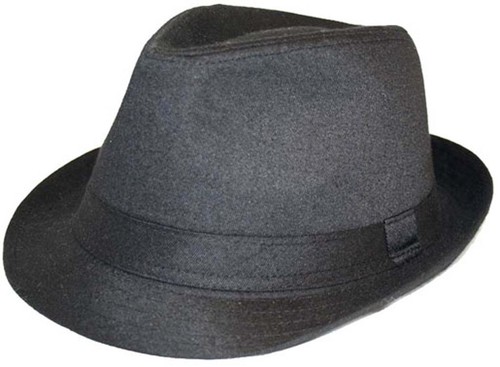 Mens Ladies Traditional Classic Plain Black Trilby - Comes Boxed - 7 Sizes - Picture 4 of 5