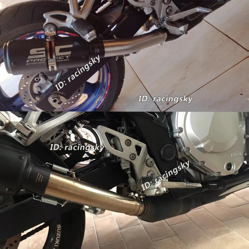 Sistema de escape puntas de carbono tubo medio para Suzuki Bandit 1250 GSF650 1250 2007-2016 Foto 2 de 4
