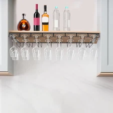 Hanging Wine Glass Rack Under Cabinet Wall Mounted Wine Glasses Holder For Bars