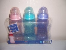 Nuby standard neck baby bottle pink blue purple new