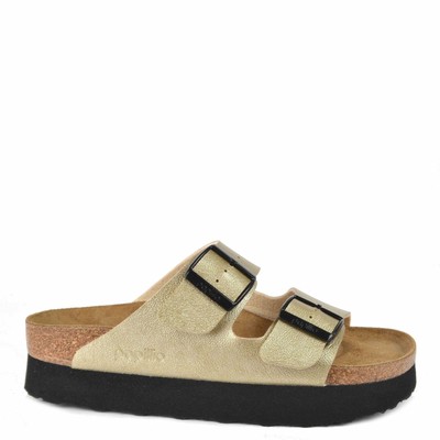 metallic gold birkenstocks