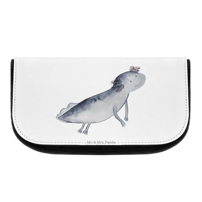 Kosmetiktasche Axolotl schwimmt - Geschenk Molch Schminktasche Lurch Probleme