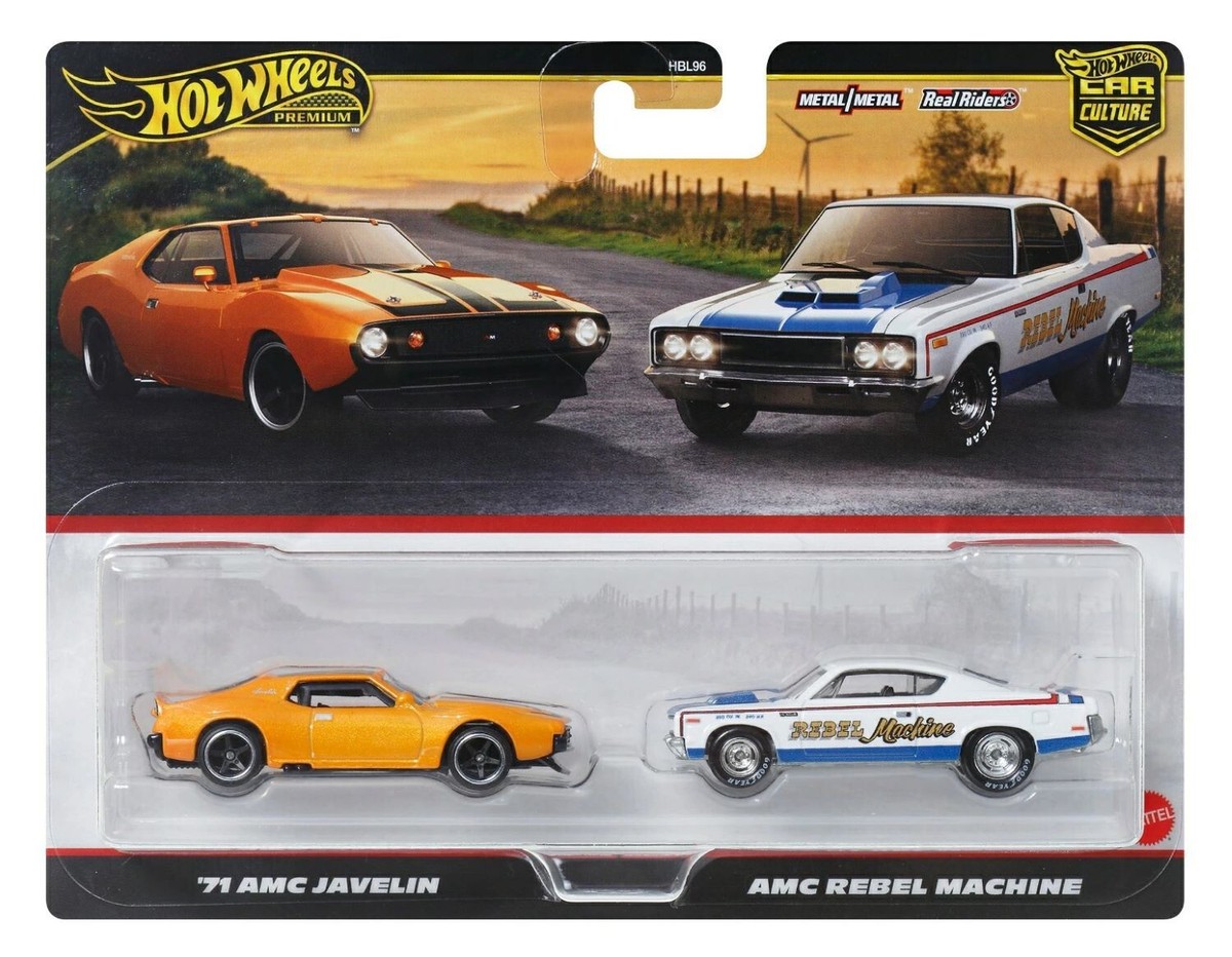 Hot Wheels Premium - 2 Pack '71 Amc Javelin / Amc Rebel Machine