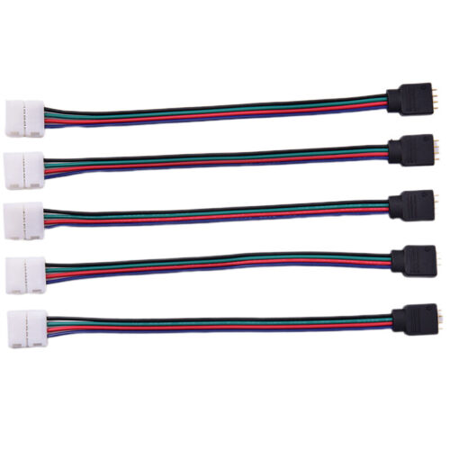 10PCS 10mm 4 Pin Male Female PCB Connector Cable For RGB 5050 3528 LED Stri-q HF - Picture 8 of 9