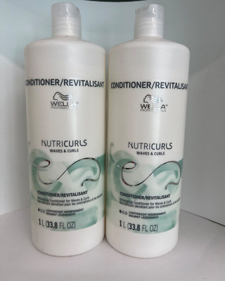 2X Wella Nutricurls Detangling Conditioner for Waves & Curls 33.8oz