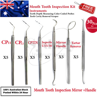 Dental Hygiene Teeth Cleaning Tooth Scraper Pocket Depth Measuring Probes Lab