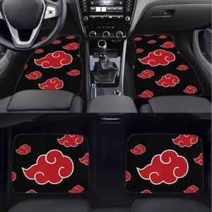 Universel JDM Tapis d'intérieur en tissu rouge Cloud Racing 4Pcs