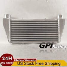 Universal Top Mount Turbo Intercooler 24x11x3 Tube Fin 2.5 Inletoutlet