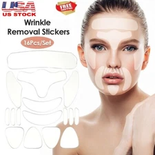 16PCS Anti Wrinkle Reusable Neck Eye Face Pad Silicone Removal Patch Skin Care