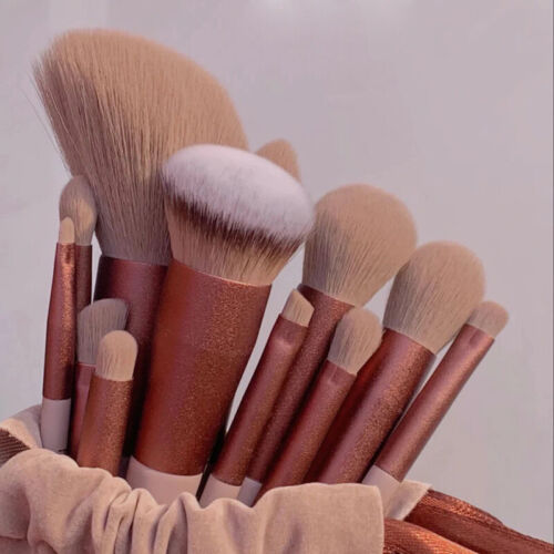 13 pièces ensemble de brosses à maquillage moelleux doux fond de teint cosmétiques blush poudre fard à paupières - Photo 1/15