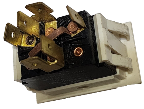 OEM Carling 125/250Vac Rocker Switch On-Off-On White, Quick Connect Terminals - Picture 4 of 8
