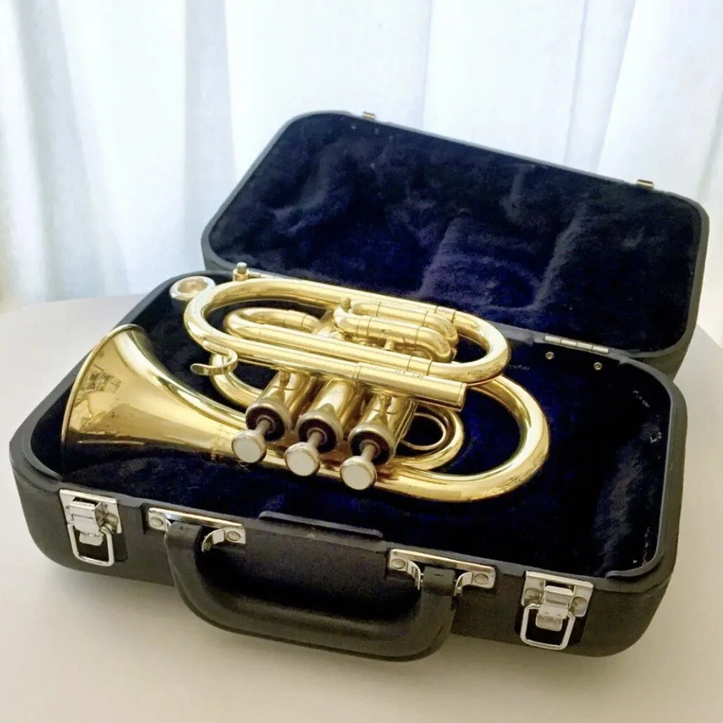 Jupiter JPT-416 Pocket Trumpet Used with Hard Case from Japan mini