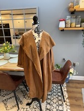 Camilla Brown Soft Butter Leather Camel Long Jacket