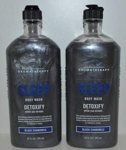 Details About 2 Bath Body Works Aromatherapy Sleep Black Chamomile Detoxify Wash Foam Gel Lot
