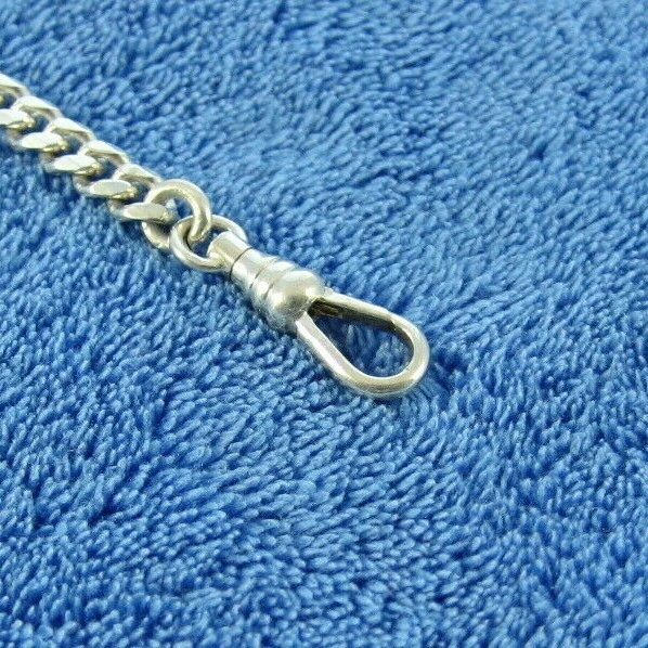 19.5 Grams, Men's Solid Sterling Silver Albert 13 Inch Pocket Watch Chain - Image 4 of 4