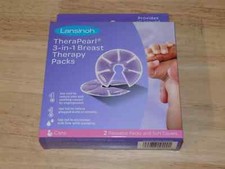 Lansinoh TheraPearl 3-in-1 Breast Hot Cold Therapy 2 Reusable Packs w/Covers
