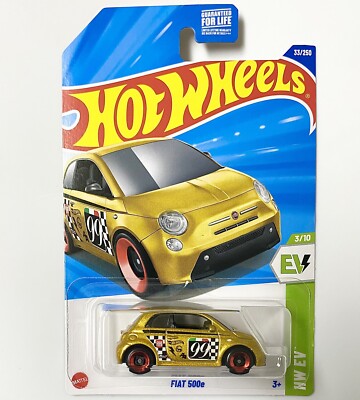 🔥SUPER RARE Hot Wheels 2025 GOLD NUGGET Fiat 500E 33/250 Electric