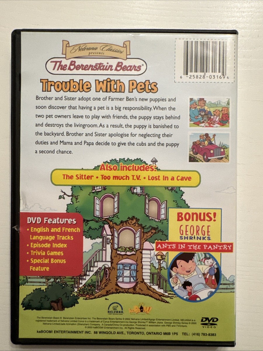 The Berenstain Bears: Trouble With Pets - Vol. 2 ~~ DVD - Color