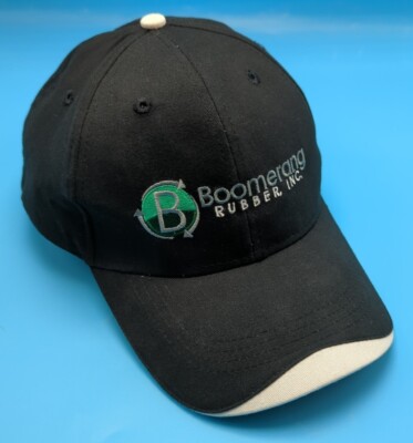 BOOMERANG RUBBER hat black adjustable cotton cap