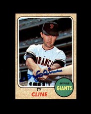 Ty Cline Signed 1968 Topps San Francisco Giants Autograph