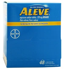 Aleve Pain Reliever/ Fever Reducer 48 tablets (Pack of 2)