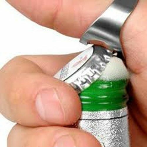 Edelstahl Bierring Bieröffner Flaschenöffner Größen 19 - 22 Kapselheber Ring - Bild 1 von 1