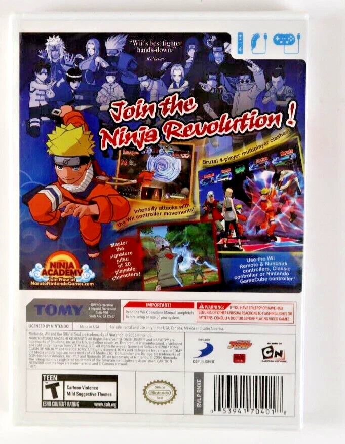 Naruto: Clash of Ninja Revolution (Nintendo Wii, 2007) Brand New Sealed - Image 2 of 2
