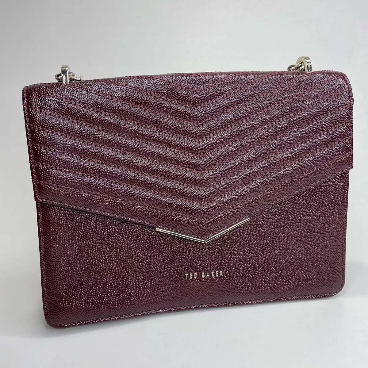 Ted Baker WXB Shakib Patent Quilted Envelope Crossbody Purse