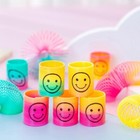 36PCS Mini Plastic Colourful Rainbow Spring Kids Toy Party Favour Bulk 2.8*3.5CM