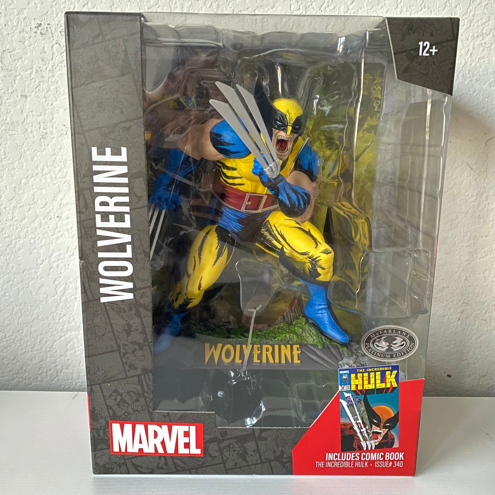 McFarlane Toys Marvel Incredible Hulk #340 WOLVERINE Platinum Edition