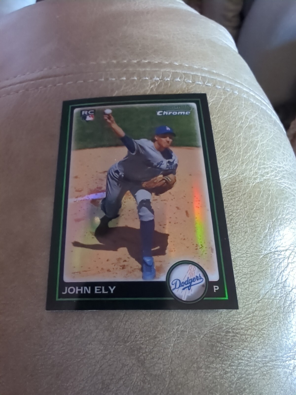 2010 Bowman Chrome Refractors Los Angeles Dodgers Baseball Card #193 John Ely