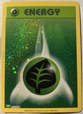 Pokemon Basic Grass Energy ENGLISCH HOLO CLV 033/034 TCG Classic Collection NM