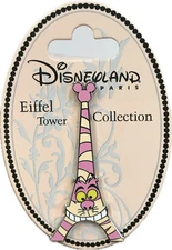 Trading Pin - Disney Disneyland Park - Cheshire Cat Paris Eiffel Tower Authentic