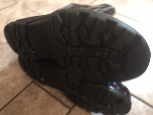 NUEVAS Botas de Lluvia y Jardín para Mujer Talla 9 Negras/Rosas Lunares Impermeables - Imagen 5 de 5