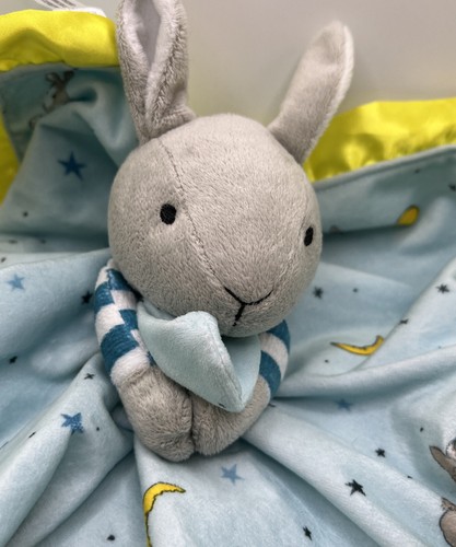 Goodnight Moon Lovey Plush Bunny Rabbit Security Blanket Blankey Moon & Stars - Picture 4 of 7
