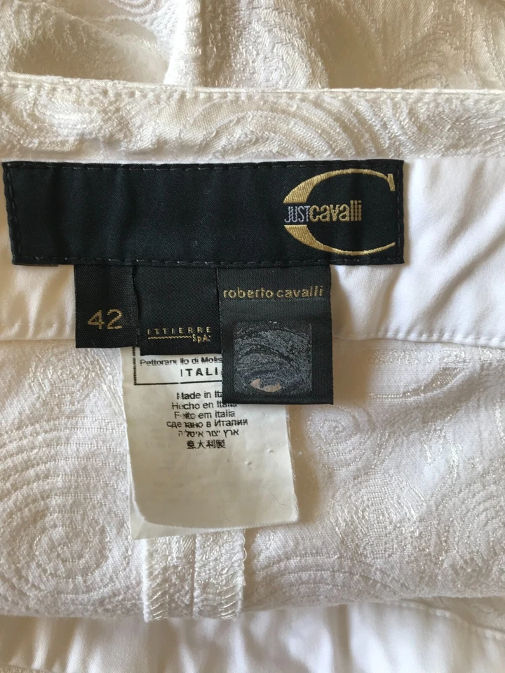 Traje de mujer raro Just Cavalli (hecho en Italia) - blanco - talla IT 42 Foto 4 de 4