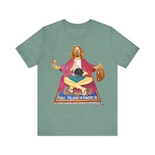 The Big Lebowski "Zen Dude" Watercolor Shirt - Jeff Bridges Buddha Lebowski Tees