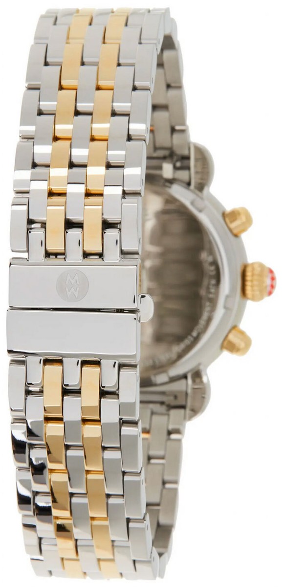 Michele CSX-36 Chronograph Mother of Pearl Two-Tone Womens 