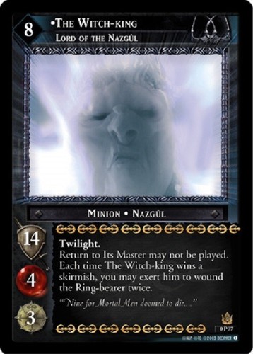 The Witch-king, Lord of the Nazgul (P) (0P37) LOTR TCG Decipher The Lord of the - 第 1/1 張圖片